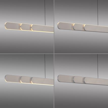 Schöner Wohnen 12577-39 - Dimeriuojamas LED pakabinamas šviestuvas ant laido ADRIANA ROUND 2xLED/24W/230V 2700/3000/3500/4000/5000K 160 cm pilka