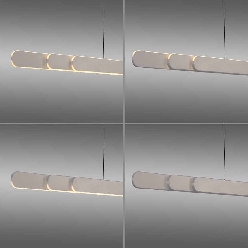 Schöner Wohnen 12577-39 - Dimeriuojamas LED pakabinamas šviestuvas ant laido ADRIANA ROUND 2xLED/24W/230V 2700/3000/3500/4000/5000K 160 cm pilka