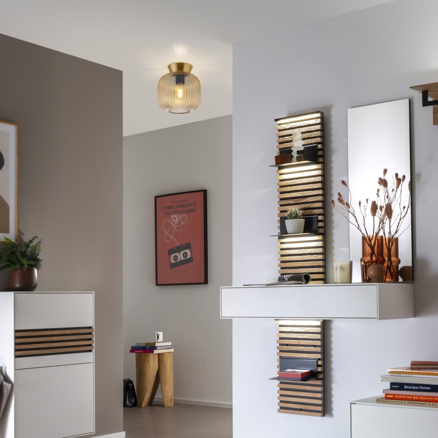 Schöner Wohnen 13574-27 - Lubinis šviestuvas NAMI 1xE27/25W/230V skersmuo 20 cm auksinė/kreminė/dūminė