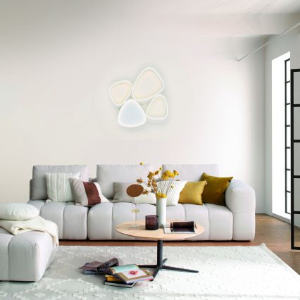 Schöner Wohnen 14038-16 - Reguliuojamas LED lubinis šviestuvas PEBBLES LED/35,5W/230V balta