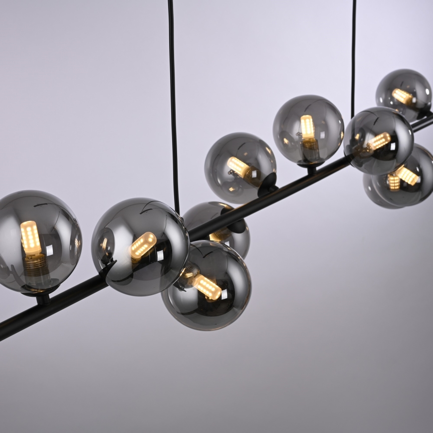 Schöner Wohnen 14504-18 - LED pakabinamas šviestuvas ant laido DUBAI 13xG9/3W/230V 118 m juoda/dūminė