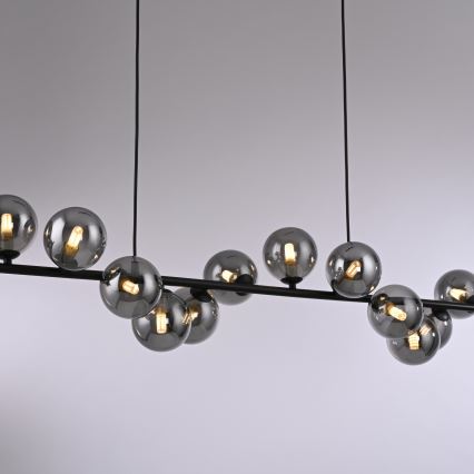 Schöner Wohnen 14504-18 - LED pakabinamas šviestuvas ant laido DUBAI 13xG9/3W/230V 118 m juoda/dūminė