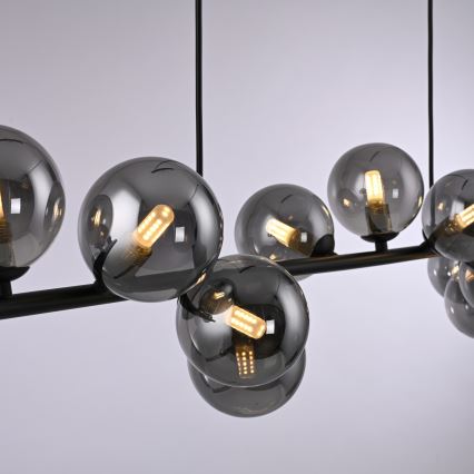 Schöner Wohnen 14504-18 - LED pakabinamas šviestuvas ant laido DUBAI 13xG9/3W/230V 118 m juoda/dūminė