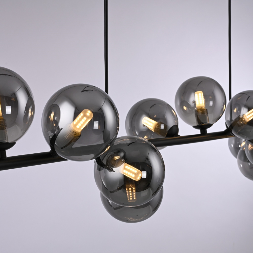 Schöner Wohnen 14504-18 - LED pakabinamas šviestuvas ant laido DUBAI 13xG9/3W/230V 118 m juoda/dūminė