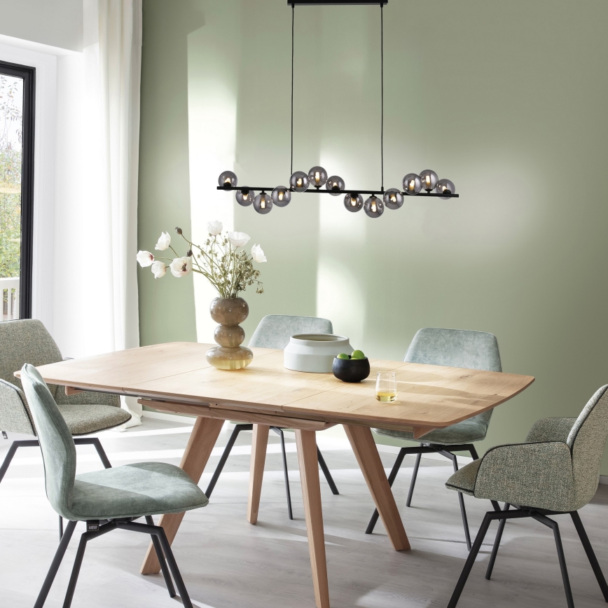 Schöner Wohnen 14504-18 - LED liustra ant troselio DUBAI 13xG9/3W/230V juoda/dūminė