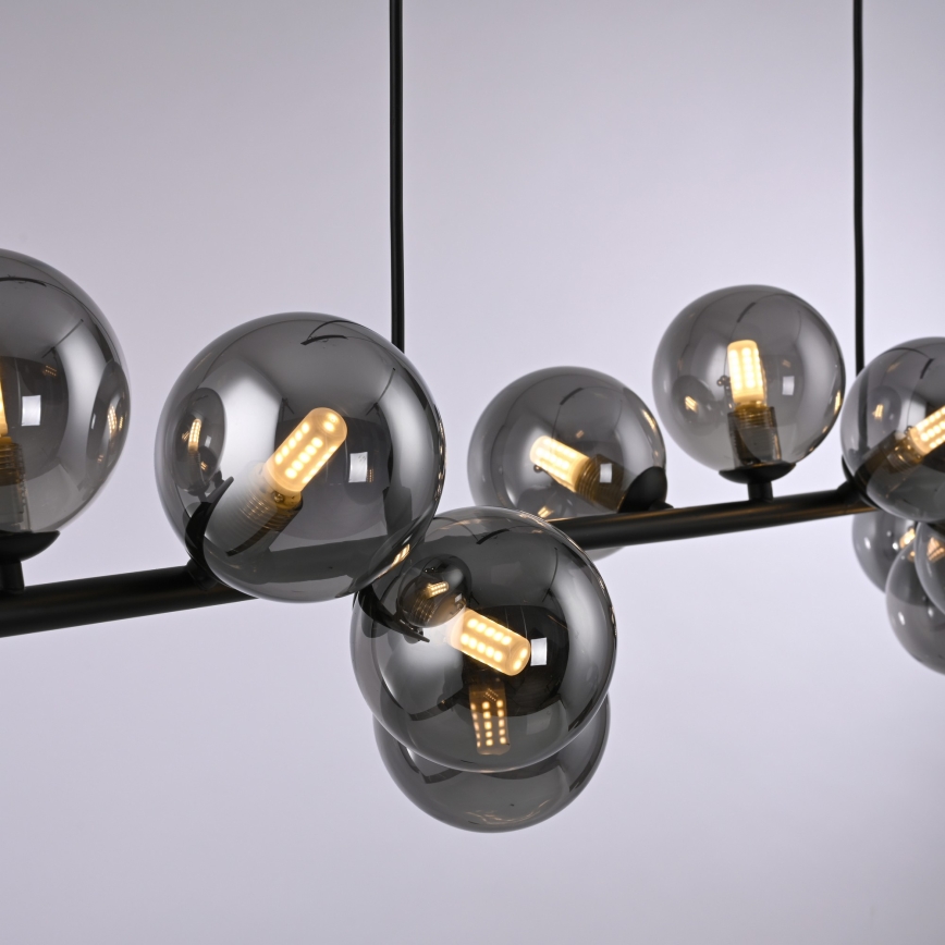 Schöner Wohnen 14504-18 - LED liustra ant troselio DUBAI 13xG9/3W/230V juoda/dūminė