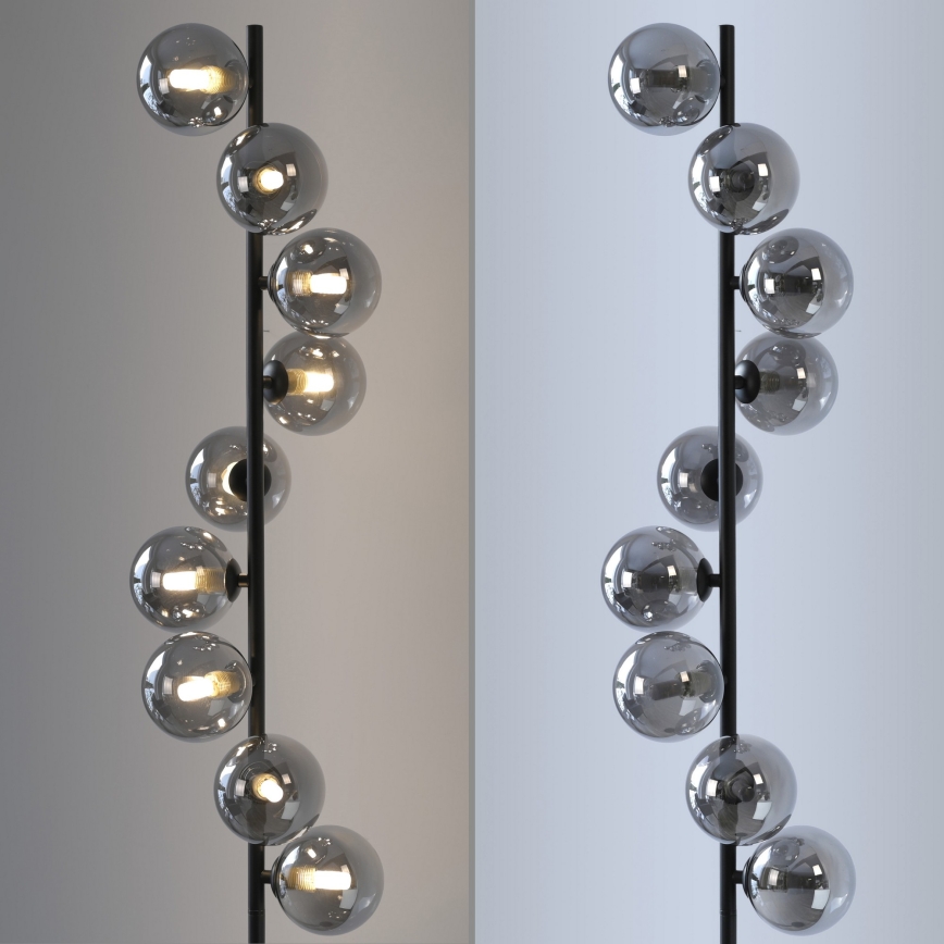 Schöner Wohnen 14506-18 - LED grindinė lempa DUBAI 9xG9/3W/230V juoda/dūminė