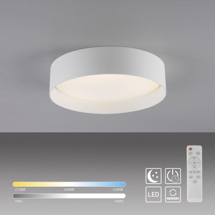 Schöner Wohnen 14593-16 - Reguliuojamas lubinis LED šviestuvas TAVOLI LED/10W/230V 2700-6500K skersmuo 28,5 cm baltas + nuotolinis valdymas