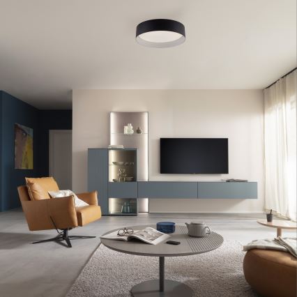 Schöner Wohnen 14593-18 - TAVOLI LED dimeriu reguliuojamas lubų šviestuvas LED/10W/230V 2700-6500K skers. 28,5 cm juodas + nuotolinis valdymas