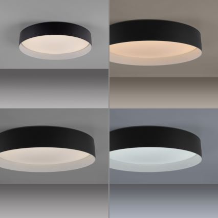 Schöner Wohnen 14594-18 - dimeriuojamas LED lubinis šviestuvas TAVOLI LED/20W/230V 2700-6500K skersmuo 39 cm juodas + nuotolinio valdymo pultas