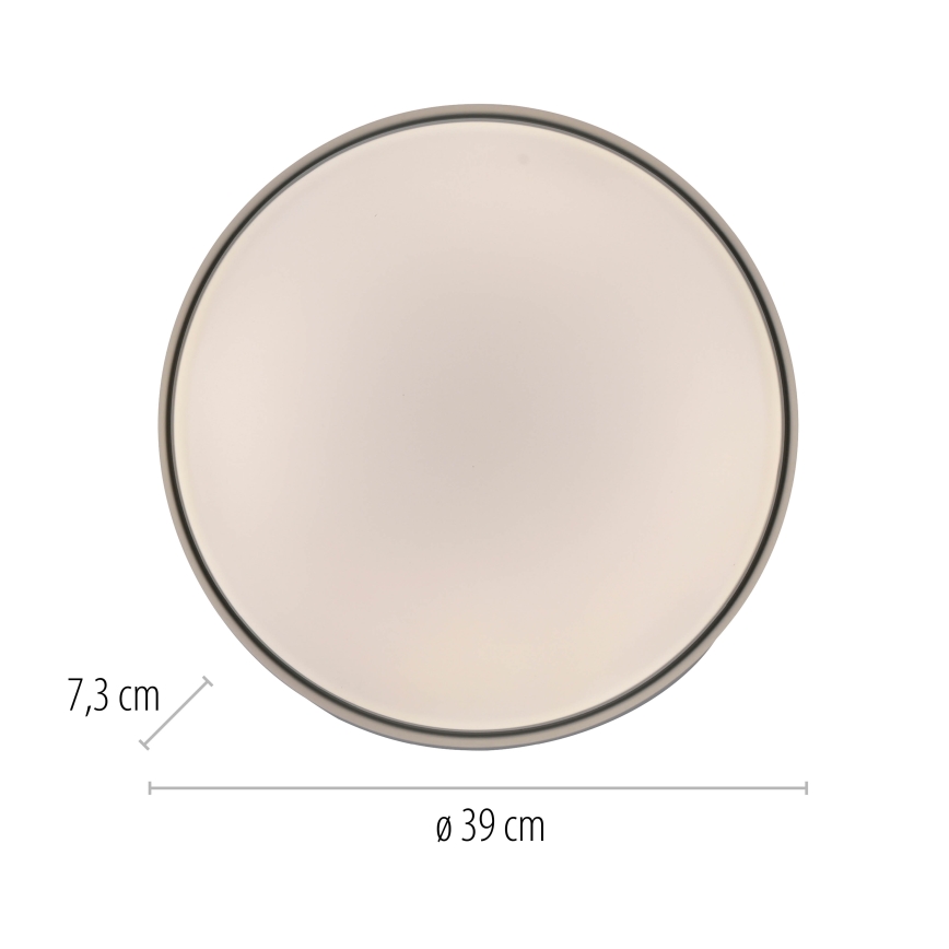 Schöner Wohnen 14594-18 - dimeriuojamas LED lubinis šviestuvas TAVOLI LED/20W/230V 2700-6500K skersmuo 39 cm juodas + nuotolinio valdymo pultas