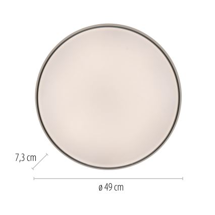 Schöner Wohnen 14595-16 - dimeriuojamas LED lubinis šviestuvas TAVOLI LED/34W/230V 2700-6500K skersmuo 49 cm balta + nuotolinis valdymas