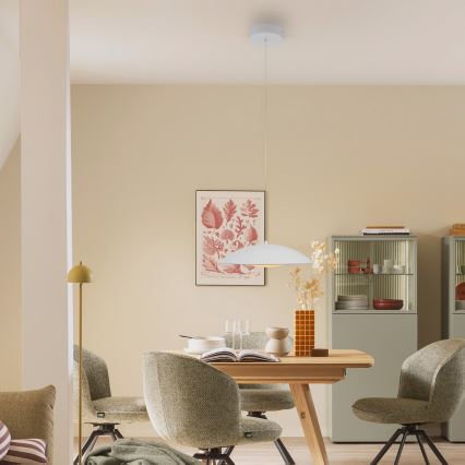 Schöner Wohnen 14606-16 - Dimeriuojamas LED pakabinamas šviestuvas su kabeliu LENTE LED/17W/230V skersmuo 40 cm balta