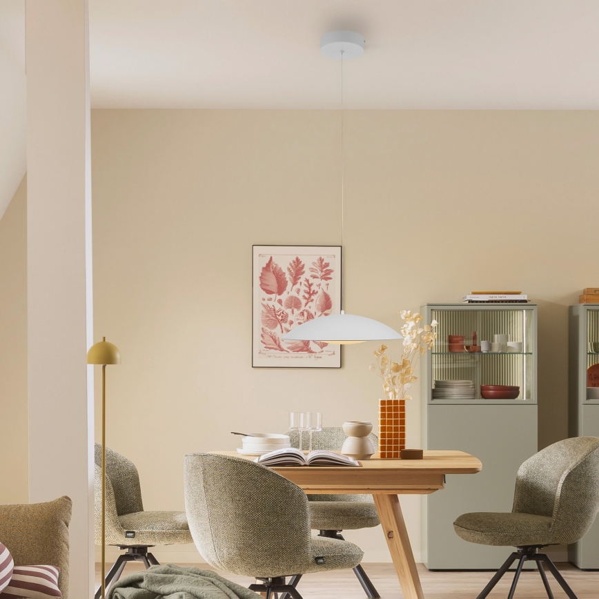 Schöner Wohnen 14606-16 - Dimeriuojamas LED pakabinamas šviestuvas su kabeliu LENTE LED/17W/230V skersmuo 40 cm balta