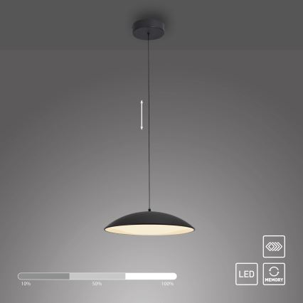 Schöner Wohnen 14606-18 - LENTE LED dimeriuojama pakabinama liustra su laidu LED/17W/230V Ø 40 cm juoda