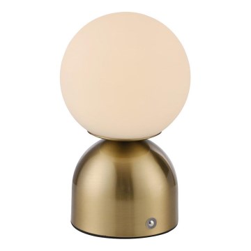 Schöner Wohnen 19218-12 - LED reguliuojama jutiklinė įkraunama stalinė lempa RUDI LED/1,2W/5V 3000-6000K 1200 mAh auksinė