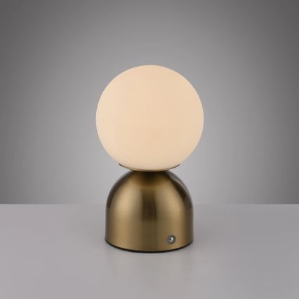 Schöner Wohnen 19218-12 - LED reguliuojama jutiklinė įkraunama stalinė lempa RUDI LED/1,2W/5V 3000-6000K 1200 mAh auksinė