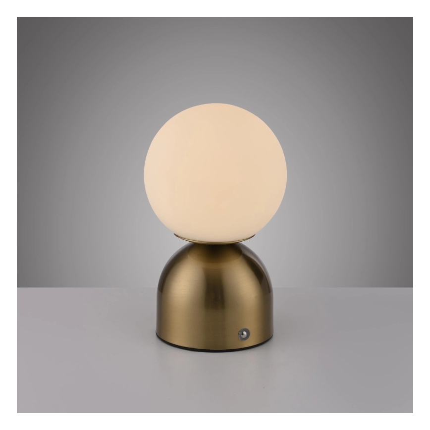 Schöner Wohnen 19218-12 - LED reguliuojama jutiklinė įkraunama stalinė lempa RUDI LED/1,2W/5V 3000-6000K 1200 mAh auksinė