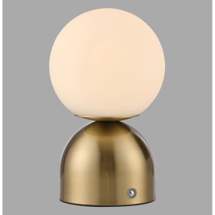 Schöner Wohnen 19218-12 - LED reguliuojama jutiklinė įkraunama stalinė lempa RUDI LED/1,2W/5V 3000-6000K 1200 mAh auksinė