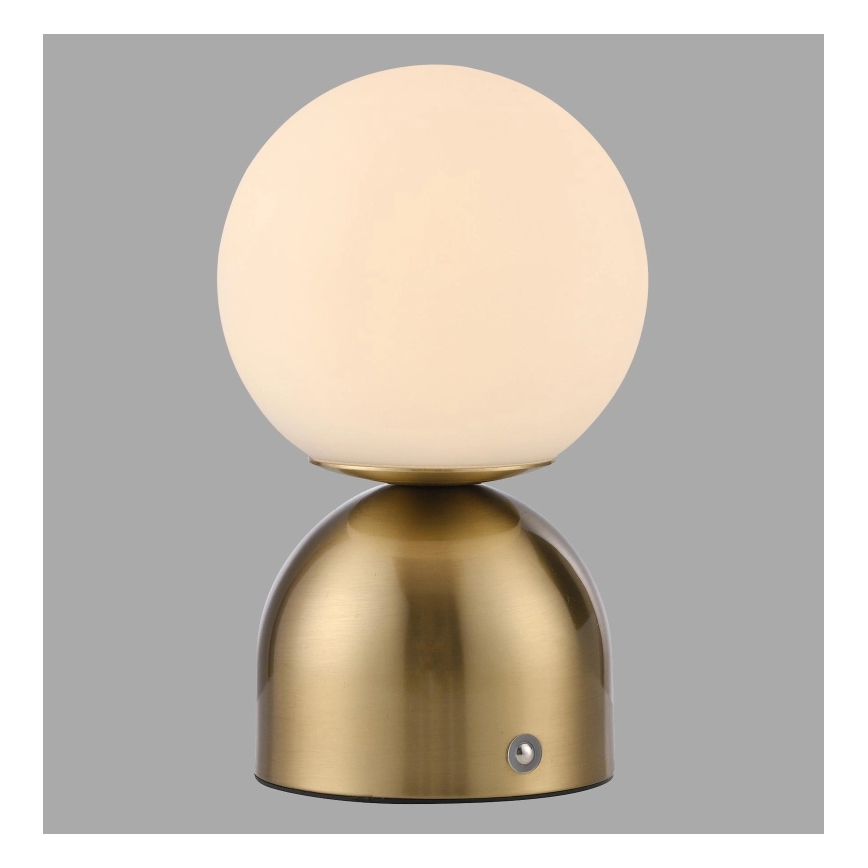 Schöner Wohnen 19218-12 - LED reguliuojama jutiklinė įkraunama stalinė lempa RUDI LED/1,2W/5V 3000-6000K 1200 mAh auksinė