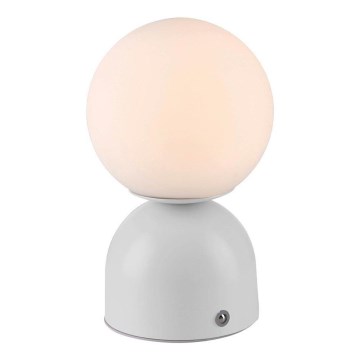 Schöner Wohnen 19218-16 - LED reguliuojama jutiklinė įkraunama stalinė lempa RUDI LED/1,2W/5V 3000-6000K 1200 mAh balta