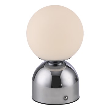 Schöner Wohnen 19218-17 - LED reguliuojama jutiklinė įkraunama stalo lempa RUDI LED/1,2W/5V 3000-6000K 1200 mAh blizgus chromas