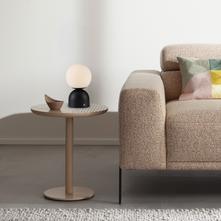 Schöner Wohnen 19218-18 - LED reguliuojama jutiklinė įkraunama stalinė lempa RUDI LED/1,2W/5V 3000-6000K 1200 mAh juoda