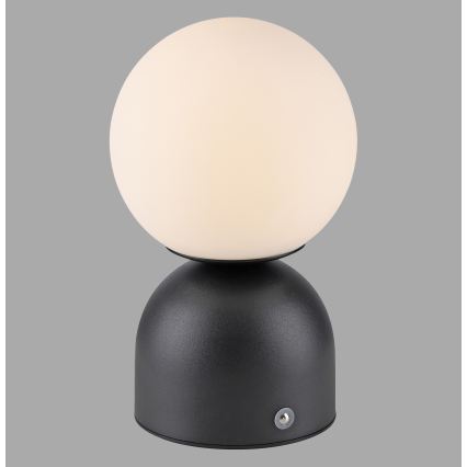 Schöner Wohnen 19218-18 - LED reguliuojama jutiklinė įkraunama stalinė lempa RUDI LED/1,2W/5V 3000-6000K 1200 mAh juoda