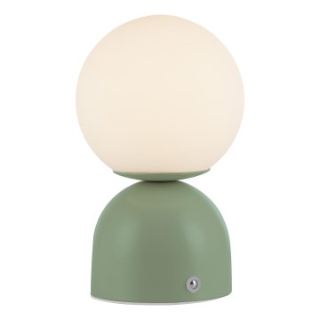 Schöner Wohnen 19218-43 - dimeriuojama jutiklinė įkraunama stalinė lempa RUDI LED/1,2W/5V 3000-6000K 1200 mAh žalia