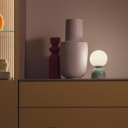 Schöner Wohnen 19218-43 - dimeriuojama jutiklinė įkraunama stalinė lempa RUDI LED/1,2W/5V 3000-6000K 1200 mAh žalia