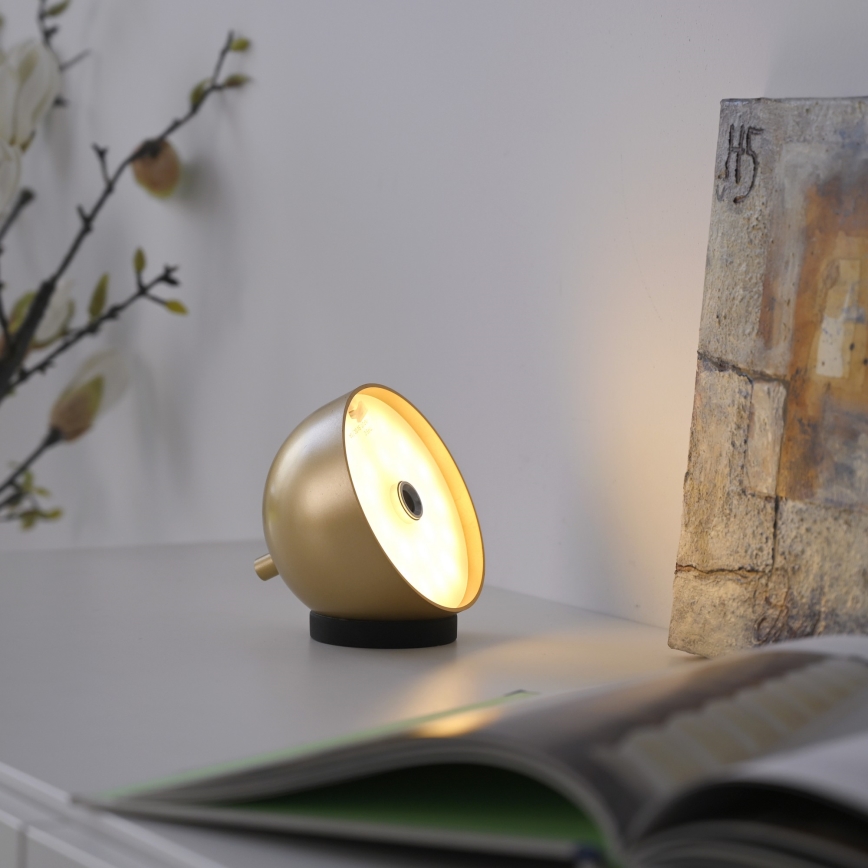 Schöner Wohnen 19244-12 - reguliuojama jutiklinė įkraunama lauko stalo lempa BELLIS LED/2,5W/5V 2600 mAh IP54 auksinė