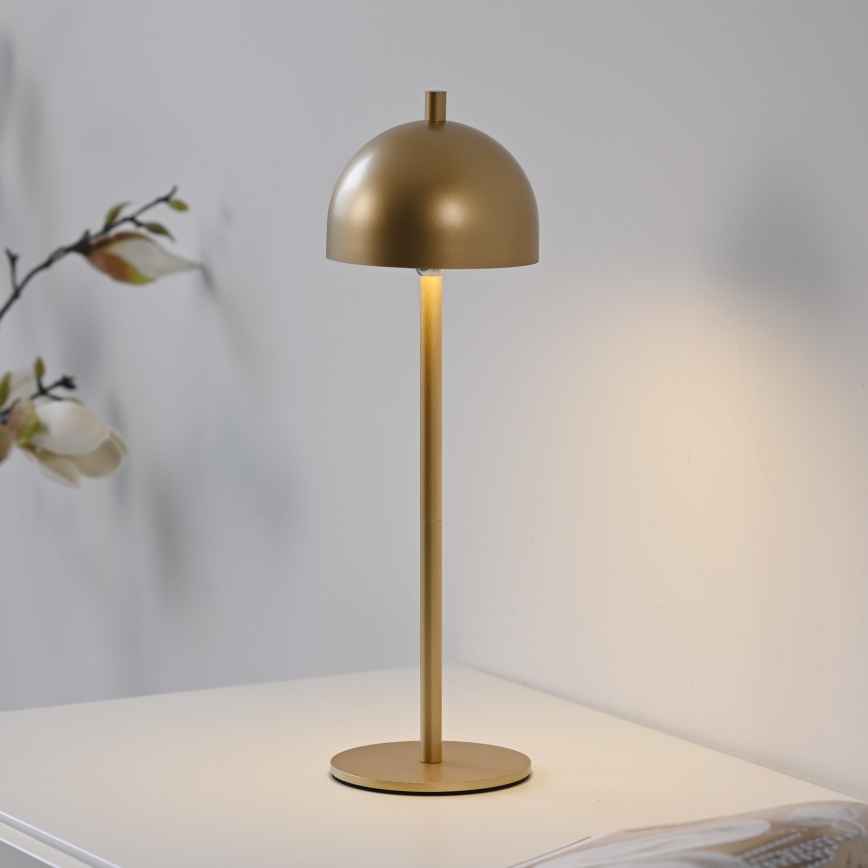 Schöner Wohnen 19244-12 - reguliuojama jutiklinė įkraunama lauko stalo lempa BELLIS LED/2,5W/5V 2600 mAh IP54 auksinė