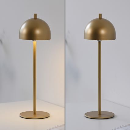 Schöner Wohnen 19244-12 - reguliuojama jutiklinė įkraunama lauko stalo lempa BELLIS LED/2,5W/5V 2600 mAh IP54 auksinė