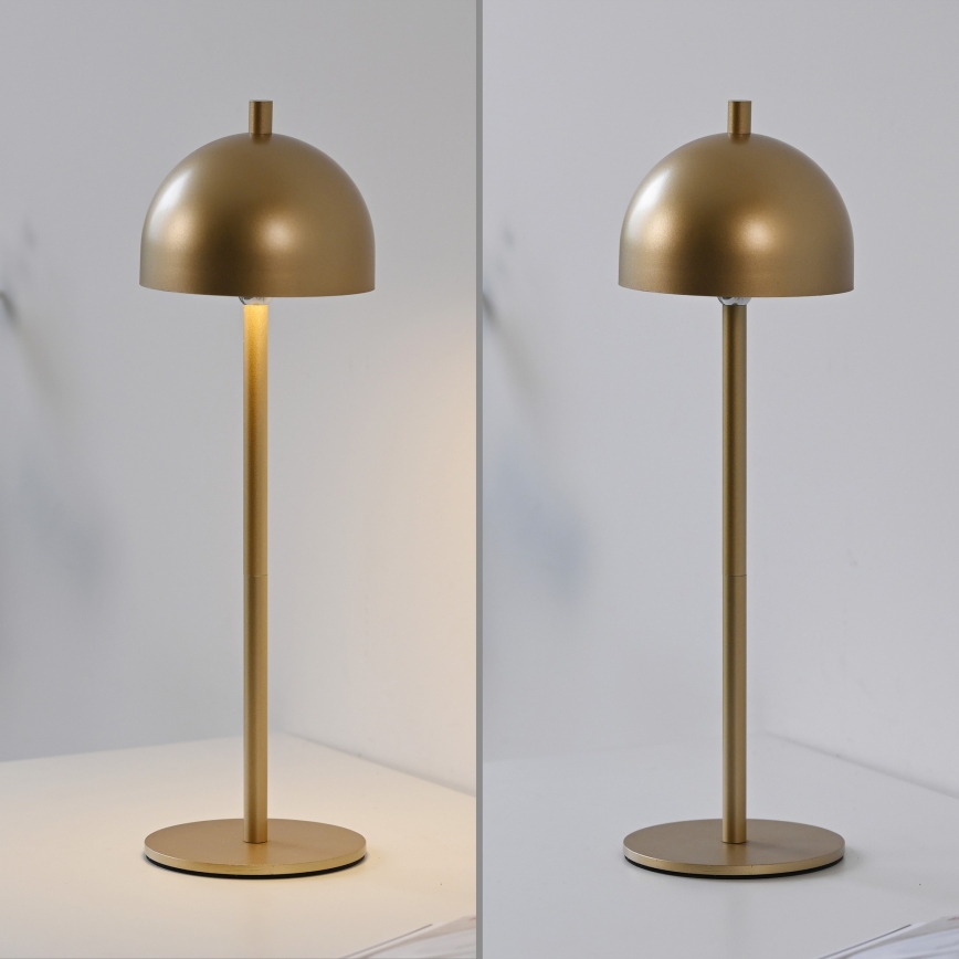 Schöner Wohnen 19244-12 - reguliuojama jutiklinė įkraunama lauko stalo lempa BELLIS LED/2,5W/5V 2600 mAh IP54 auksinė