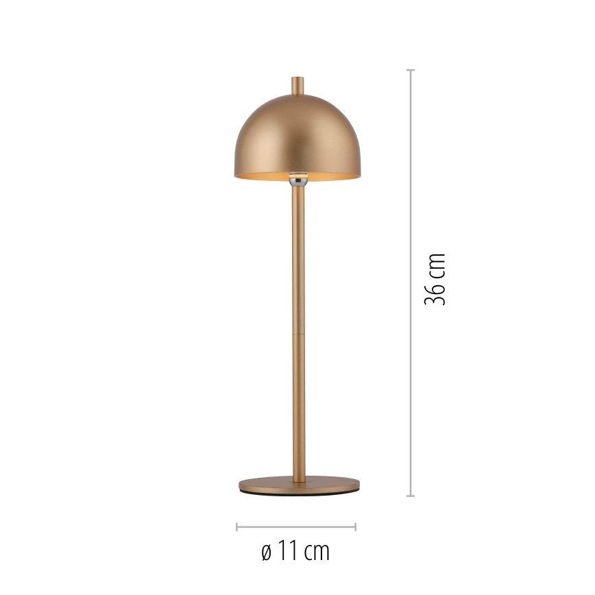 Schöner Wohnen 19244-12 - reguliuojama jutiklinė įkraunama lauko stalo lempa BELLIS LED/2,5W/5V 2600 mAh IP54 auksinė
