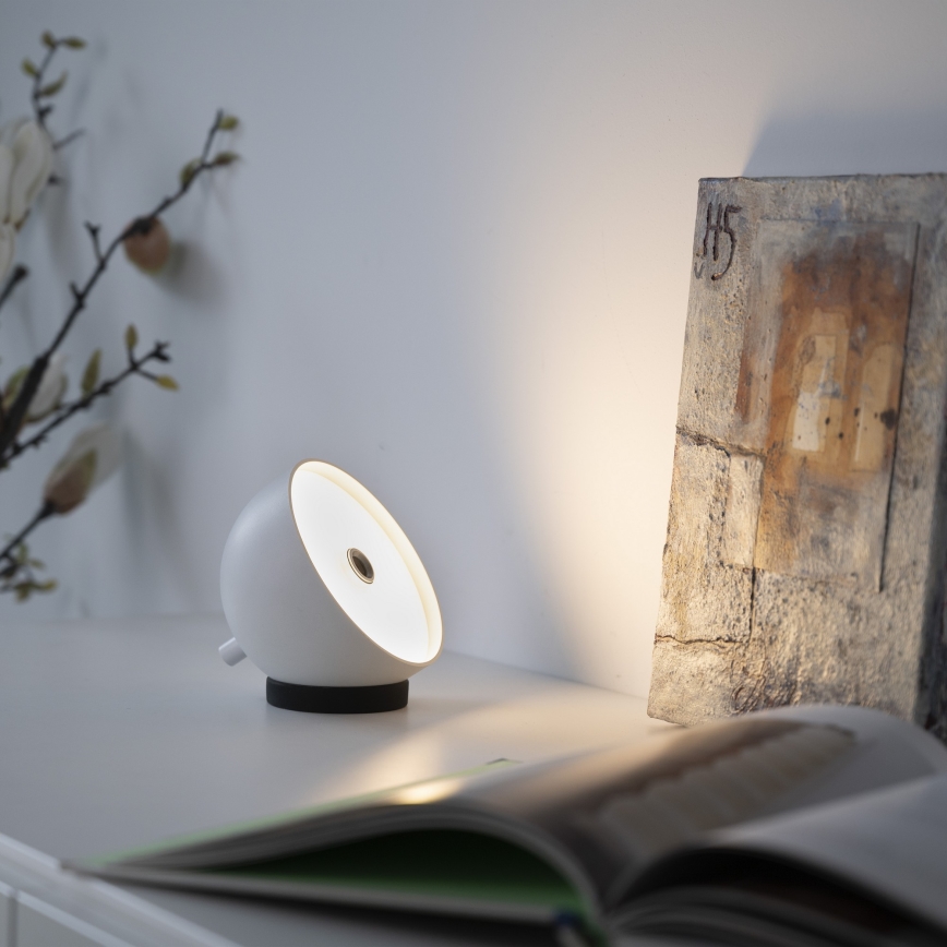 Schöner Wohnen 19244-16 - LED reguliuojamo ryškumo lietimu valdomas įkraunamas lauko stalinis šviestuvas BELLIS LED/2,5W/5V 2600 mAh IP54 balta