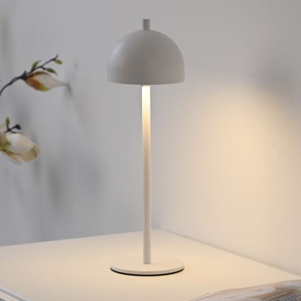 Schöner Wohnen 19244-16 - LED reguliuojamo ryškumo lietimu valdomas įkraunamas lauko stalinis šviestuvas BELLIS LED/2,5W/5V 2600 mAh IP54 balta