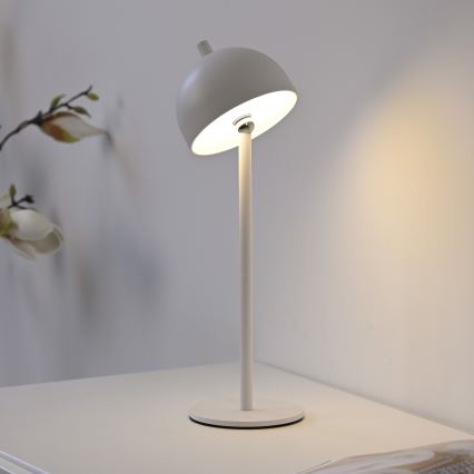 Schöner Wohnen 19244-16 - LED reguliuojamo ryškumo lietimu valdomas įkraunamas lauko stalinis šviestuvas BELLIS LED/2,5W/5V 2600 mAh IP54 balta