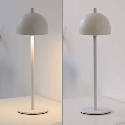 Schöner Wohnen 19244-16 - LED reguliuojamo ryškumo lietimu valdomas įkraunamas lauko stalinis šviestuvas BELLIS LED/2,5W/5V 2600 mAh IP54 balta