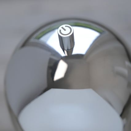 Schöner Wohnen 19244-17 - LED su reguliuojamu ryškumu jutiklinė įkraunama lauko stalo lempa BELLIS LED/2,5W/5V 2600 mAh IP54 blizgus chromas