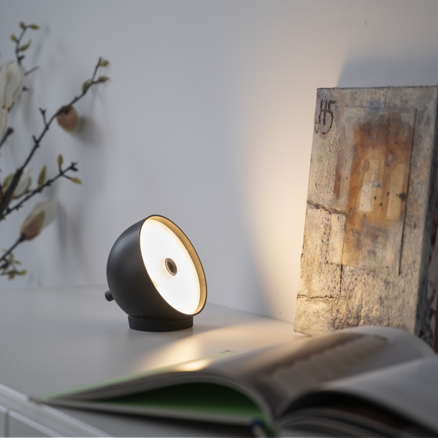 Schöner Wohnen 19244-18 - LED dimeriuojama lietimui valdoma įkraunama lauko stalinis šviestuvas BELLIS LED/2,5W/5V 2600 mAh IP54 juoda