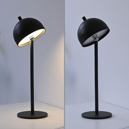 Schöner Wohnen 19244-18 - LED dimeriuojama lietimui valdoma įkraunama lauko stalinis šviestuvas BELLIS LED/2,5W/5V 2600 mAh IP54 juoda