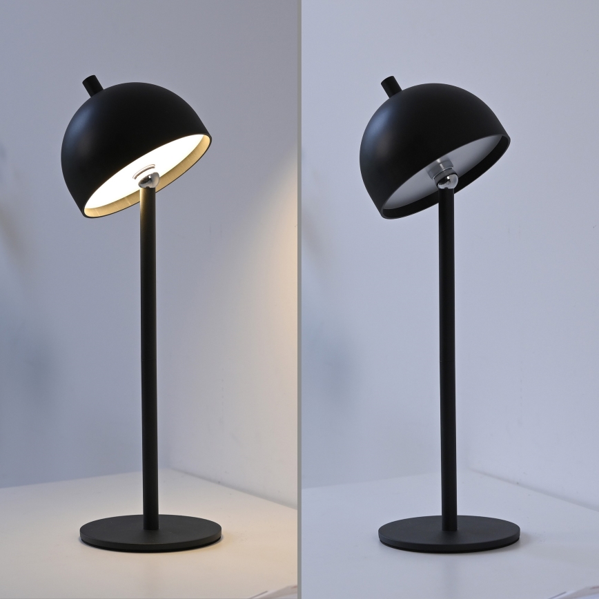 Schöner Wohnen 19244-18 - LED dimeriuojama lietimui valdoma įkraunama lauko stalinis šviestuvas BELLIS LED/2,5W/5V 2600 mAh IP54 juoda