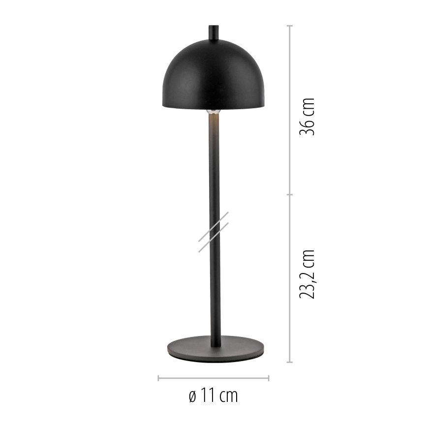 Schöner Wohnen 19244-18 - LED dimeriuojama lietimui valdoma įkraunama lauko stalinis šviestuvas BELLIS LED/2,5W/5V 2600 mAh IP54 juoda