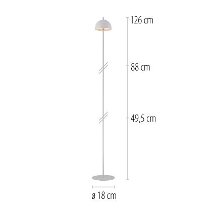 Schöner Wohnen 19245-16 - LED reguliuojamo ryškumo jutiklinė įkraunama lauko pastatoma lempa BELLIS LED/2,5W/5V 2600 mAh IP54 balta