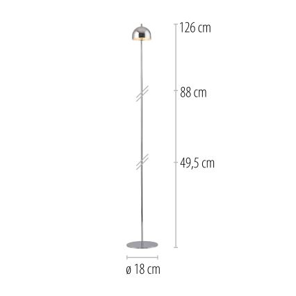 Schöner Wohnen 19245-17 - Jutiklinė, šviesumą reguliuojanti įkraunama lauko pastatoma lempa BELLIS LED/2,5W/5V 2600 mAh IP54 blizgus chromas
