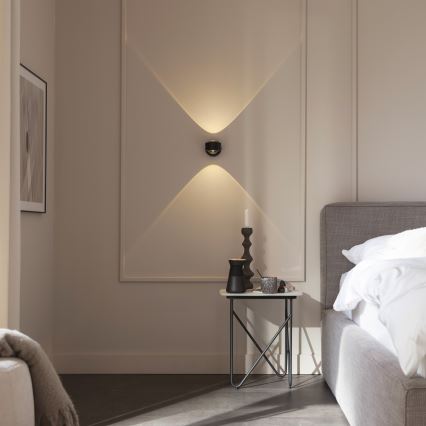 Schöner Wohnen 19331-18 - LED sieninis šviestuvas CHIA 2xLED/2W/230V juodas