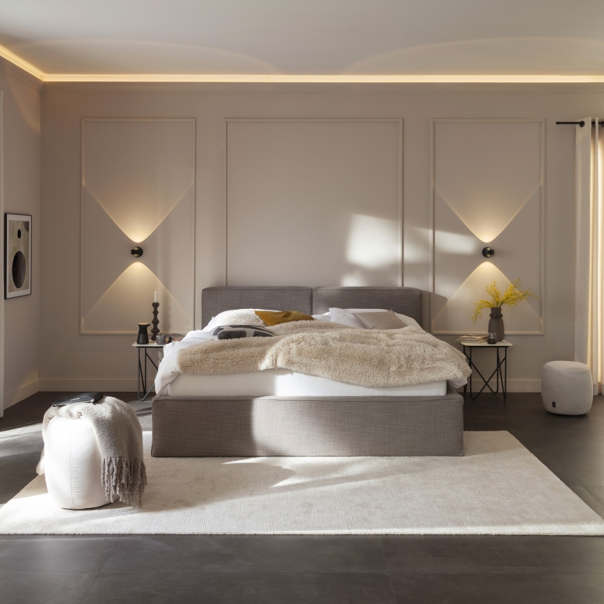 Schöner Wohnen 19331-18 - LED sieninis šviestuvas CHIA 2xLED/2W/230V juodas