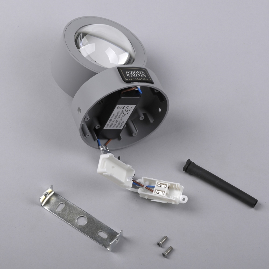 Schöner Wohnen 19331-21 - LED sieninis šviestuvas CHIA 2xLED/2W/230V antracitas