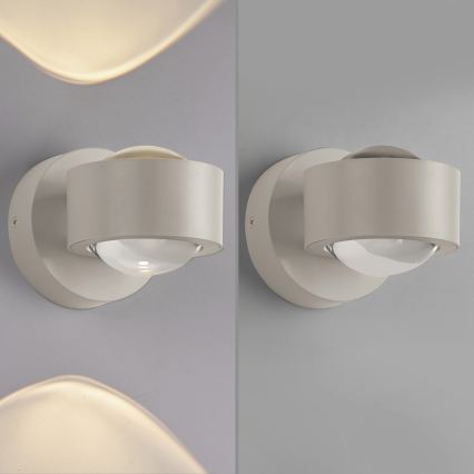 Schöner Wohnen 19331-39 - LED sieninis šviestuvas CHIA 2xLED/2W/230V pilkos spalvos